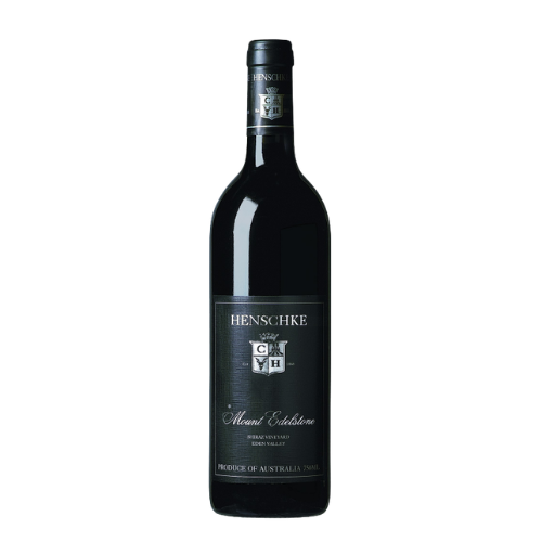 1997 Henschke Mount Edelstone wine bottle on a white background