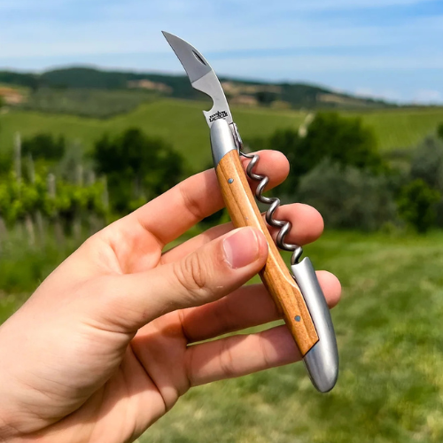 Sommelier knife Olivewood handle Satin finish