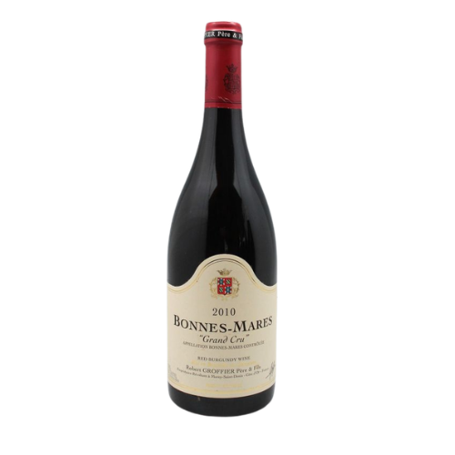 Bouchard Bonnes-Mares 2010 red wine bottle on a white background