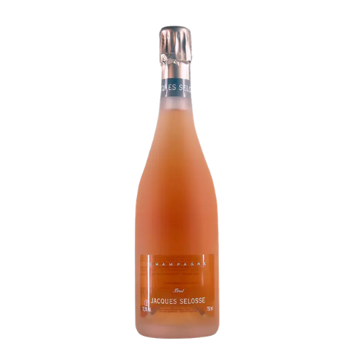 2016D Selosse Rose wine bottle on a white background