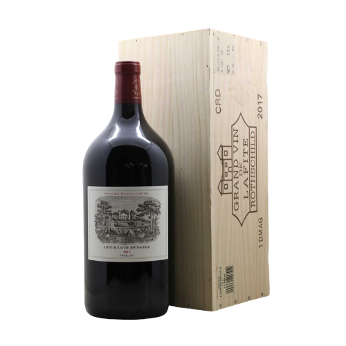 2017 Chateau Lafite Rothschild Magnum in a white background