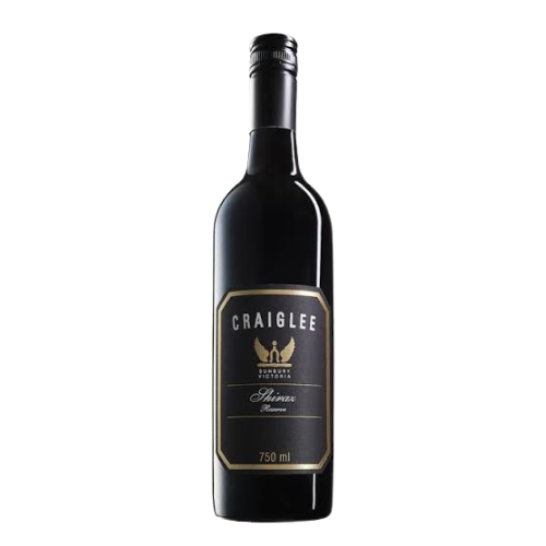 2018 Craiglee Reserve Shiraz in a white background