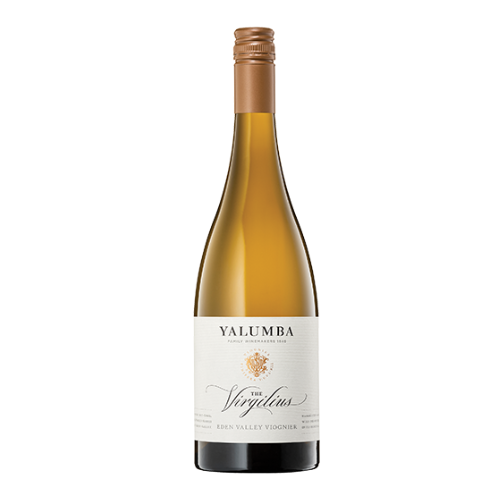 2018 Yalumba The Virgilius wine bottle on a white background