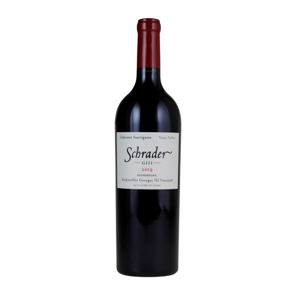2019 Schrader GIII Cabernet Sauvignon in a white background