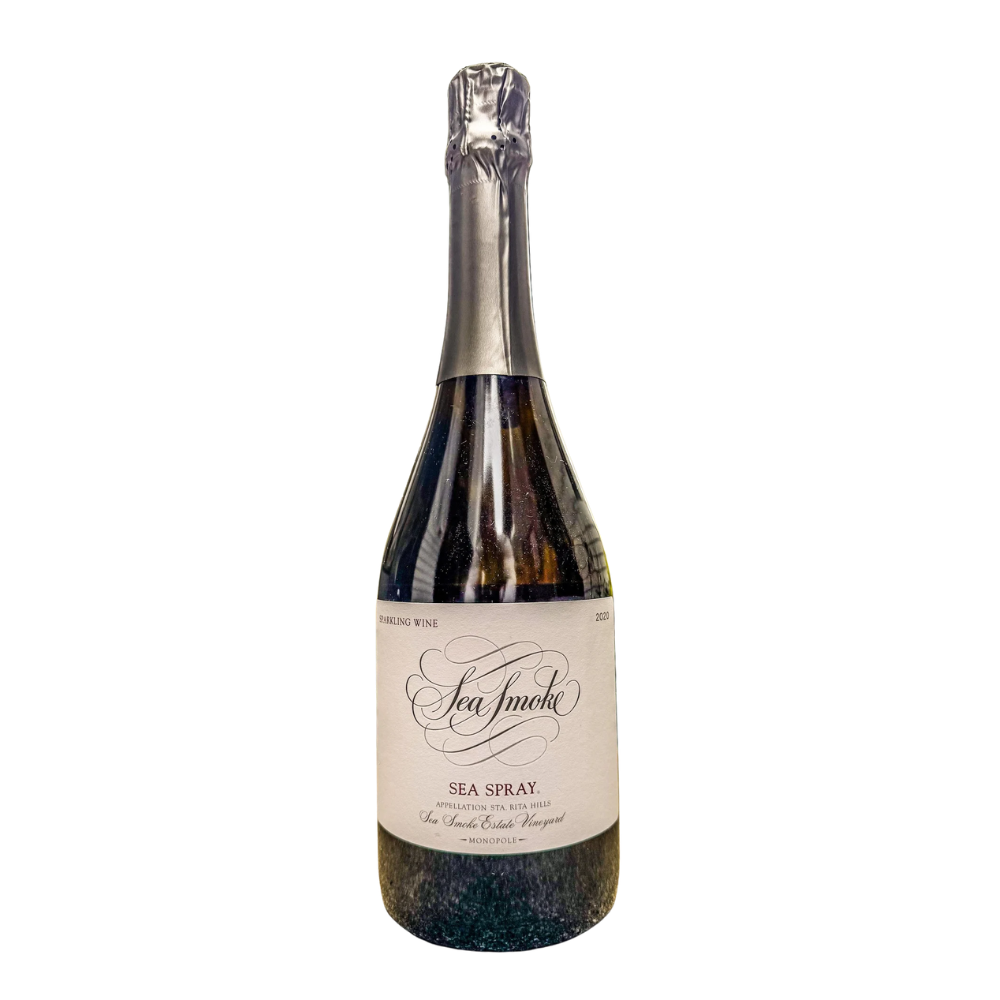 2020 Sea Smoke Sea Spray Blanc de Noirs in a white background
