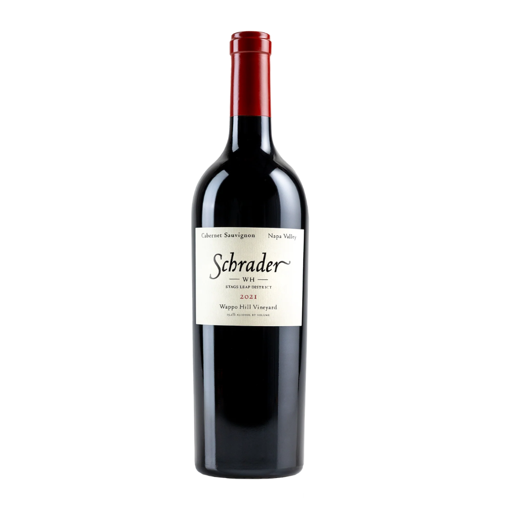 2021 Schrader Wappo Hill Cabernet Sauvignon in a white background