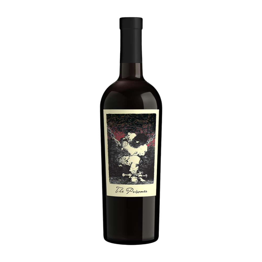 2021 The Prisoner Red Blend in a white background