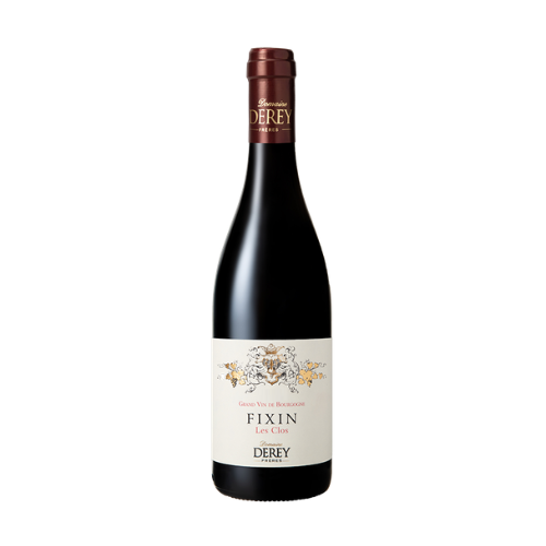 Derey Fixin Les Clos Rouge 2021 Burgundy red wine bottle in white background