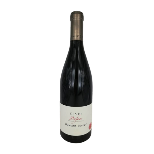 2022 Domaine Joblot Givry Préface Red wine bottle on a white background