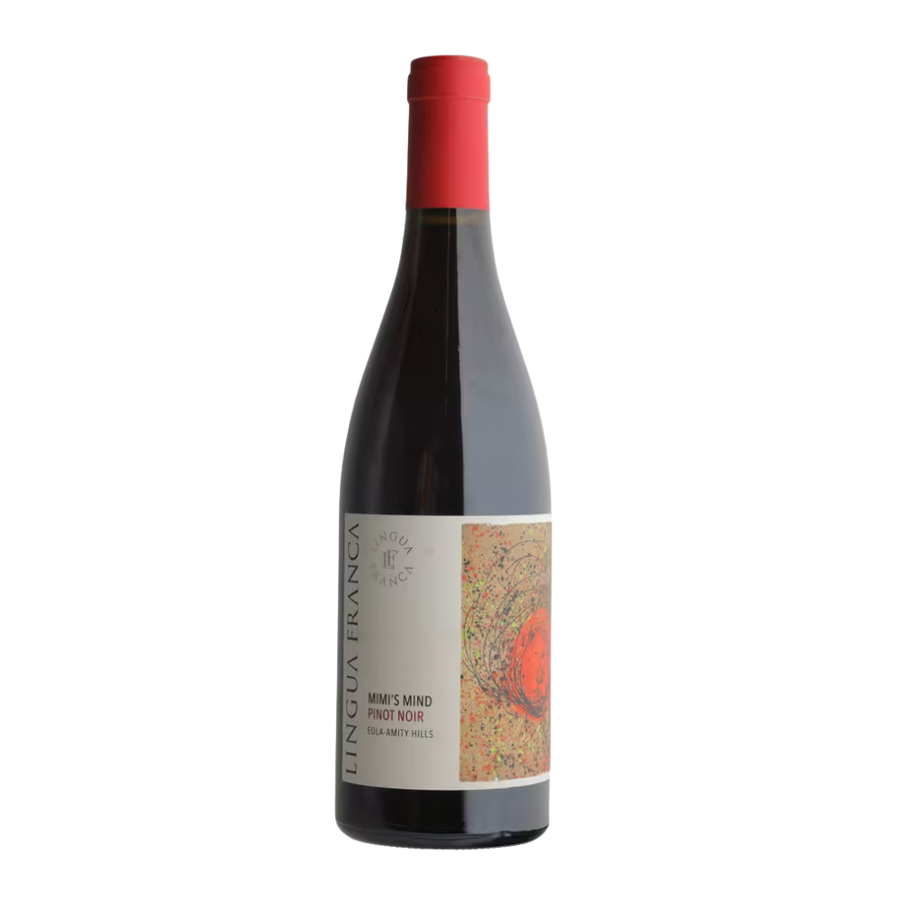 2022 Lingua Franca Mimi's Mind Pinot Noir in a white background