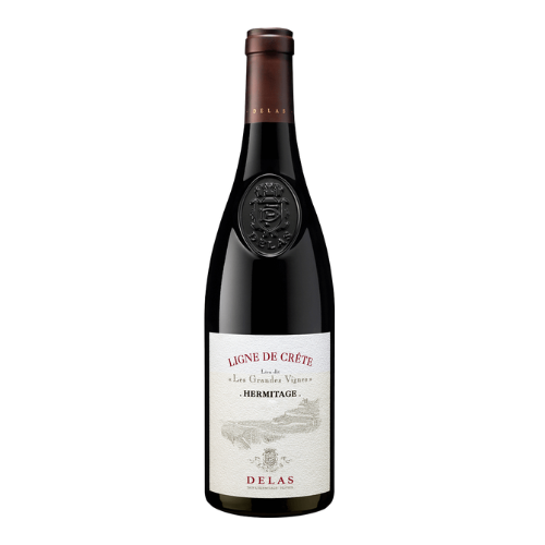 Delas Hermitage Les Grandes Vignes 2022 red wine magnum 1.5L in white background