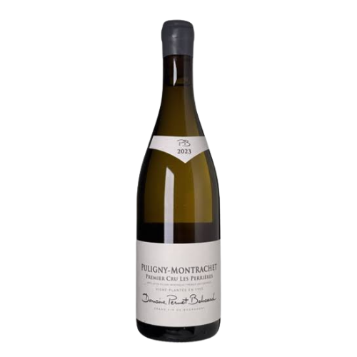 2023 Domaine Pernot Belicard Puligny-Montrachet wine bottle on a white background