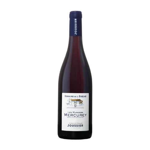 Domaine de l'Évêché Mercurey Les Murgers 2023 wine bottle on a white background