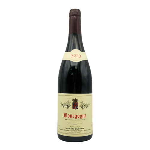 2023 Ghislain Barthod Bourgogne Pinot Noir wine bottle on a white background