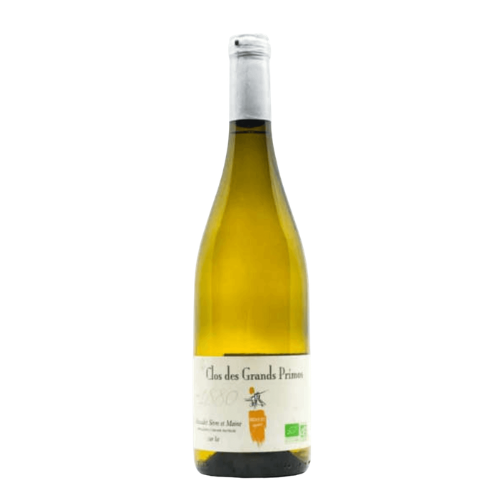 2024 Clos des Grand Primos wine bottle on a white background