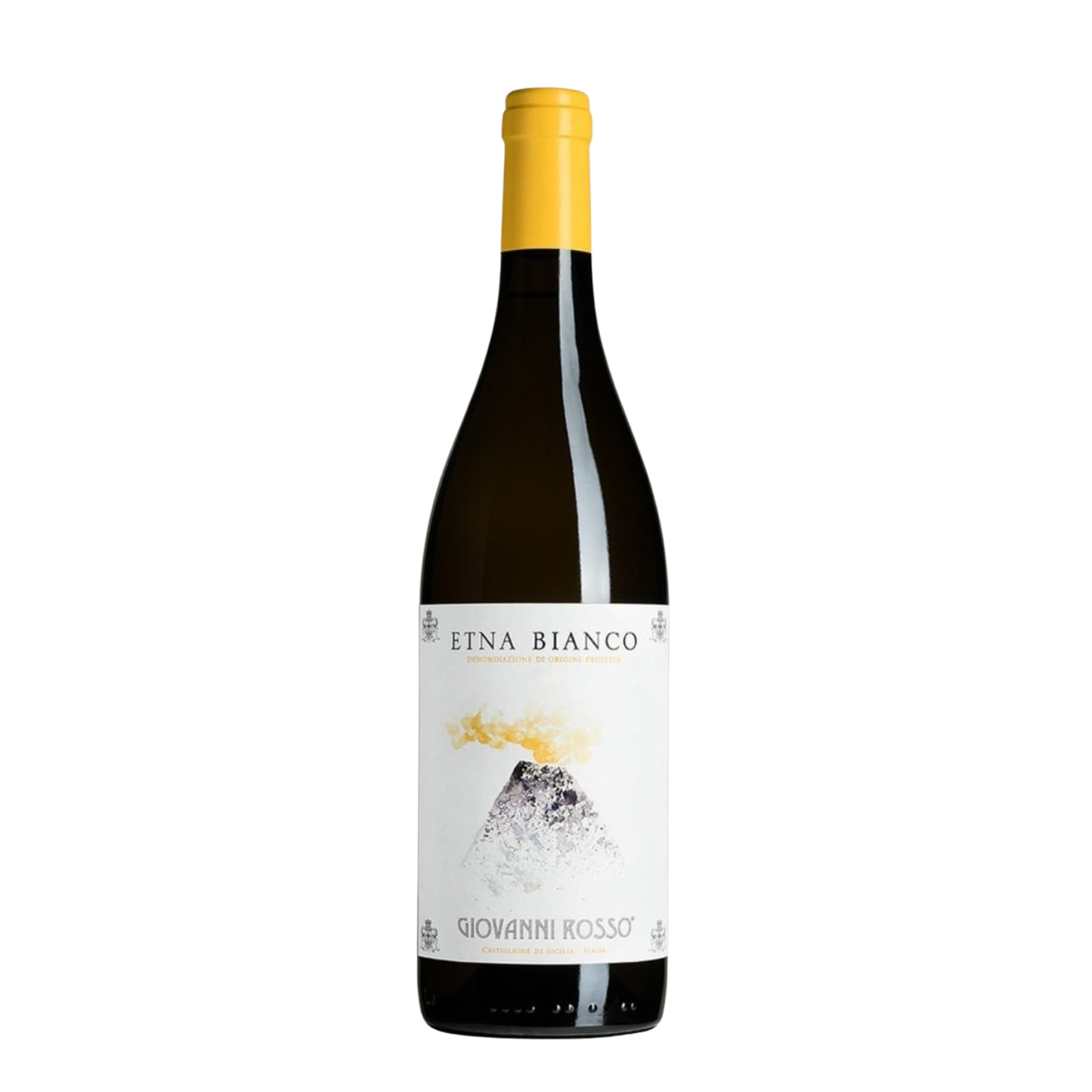 Giovanni Rosso Etna Bianco DOC 2024 white wine bottle on a white background