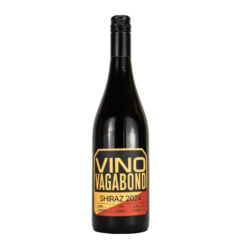 2024 Vino Vagabond Shiraz in white background