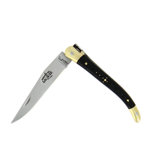 Folding knife Black compressed fabric handle High polish finish 9cm
