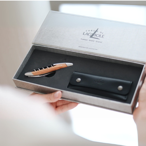 Sommelier knife Olivewood handle Satin finish