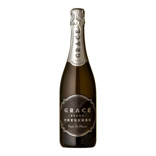 NV Muster Grace Under Pressure Blanc de Blancs in a white background