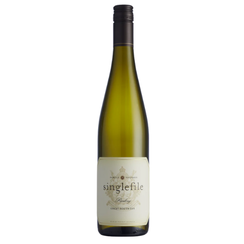 Singlefile Great Southern Riesling 2025 white wine bottle
