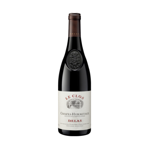 Delas Crozes-Hermitage Le Clos 2018 red wine magnum 1.5L in white background
