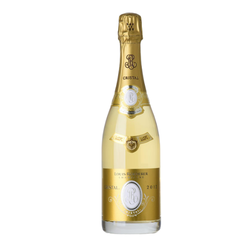 Louis Roederer Cristal 2012 Champagne bottle on a white background