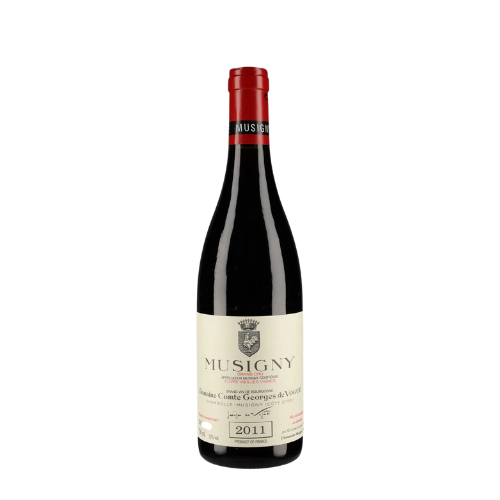 De Vogüé Musigny V.V. 2011 Grand Cru Burgundy red wine bottle in white background