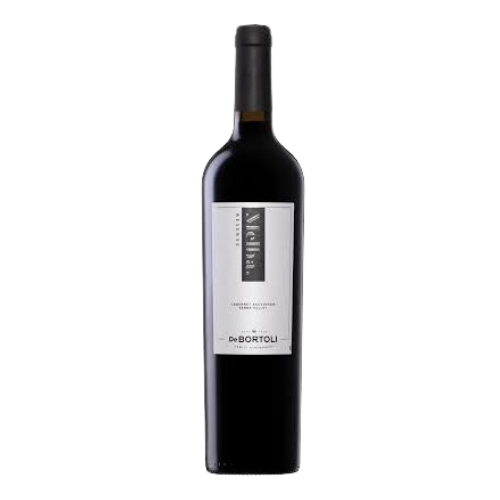2018 Melba Reserve Cabernet Sauvignon wine bottle on a white background