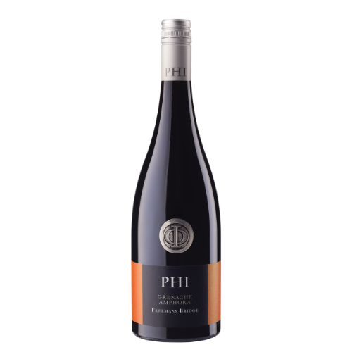 2022 PHI Grenache Amphora wine bottle on a white background