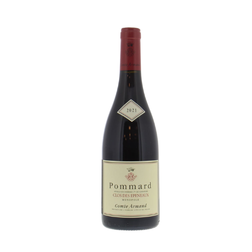 Comte Armand Pommard Clos des Epeneaux 2021 Burgundy red wine bottle in white background