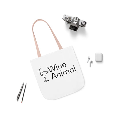 Wine Animal Canvas Tote Bag