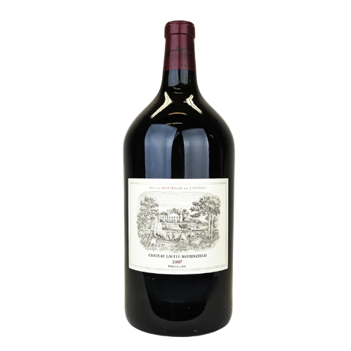 2007 Château Lafite Rothschild Magnum in a white background
