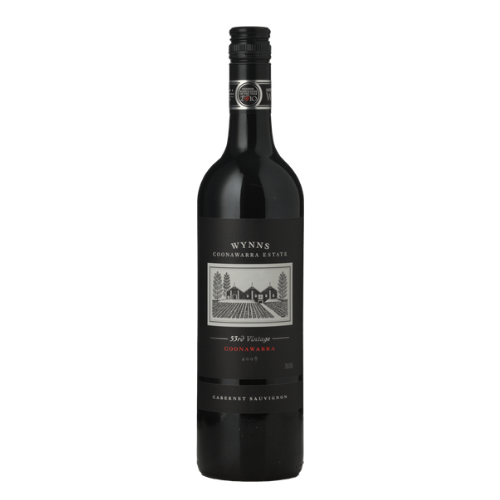 2008 Wynns Coonawarra Estate wine bottle on a white background