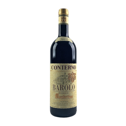 2013 Conterno Monfortino wine bottle on a white background