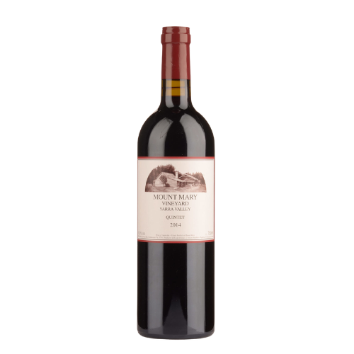 2014 Mount Mary Quintet Bordeaux Blend wine bottle on a white background