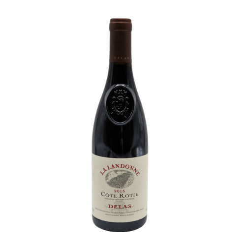 Delas Côte-Rôtie La Landonne 2015 red wine magnum 1.5L in white background