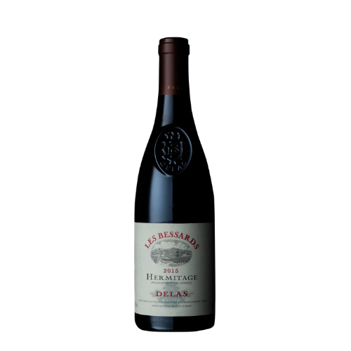 Delas Hermitage Les Bessards 2015 red wine magnum 1.5L in white background