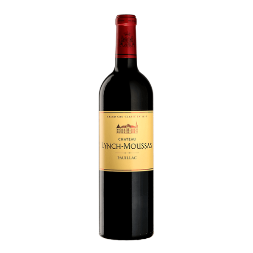 2016 Château Lynch-Moussas wine bottle on a white background