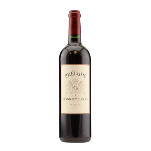 2016 Prélude à Grand-Puy Ducasse wine bottle on a white background