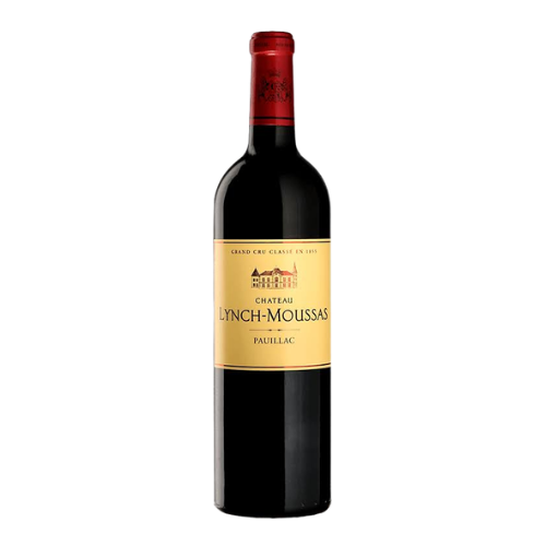 2018 Château Lynch-Moussas wine bottle on a white background
