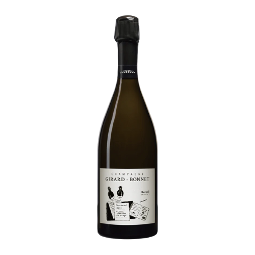2018 Girard-Bonnet Champagne Grand Cru Receuil Extrait No. 1 Blanc de Blancs bottle on a white background.