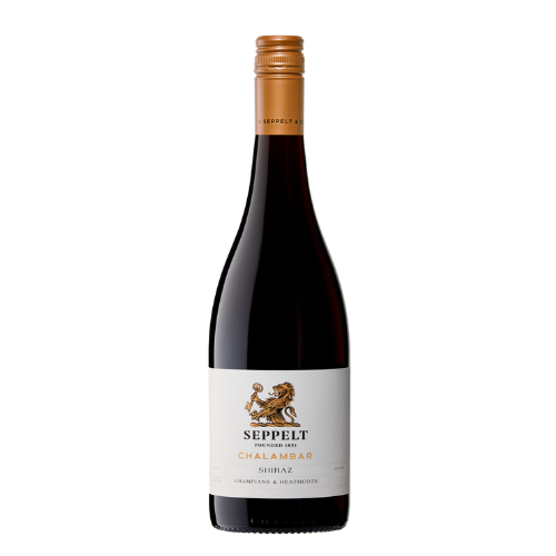 2018 Seppelt Chalambar wine bottle on a white background