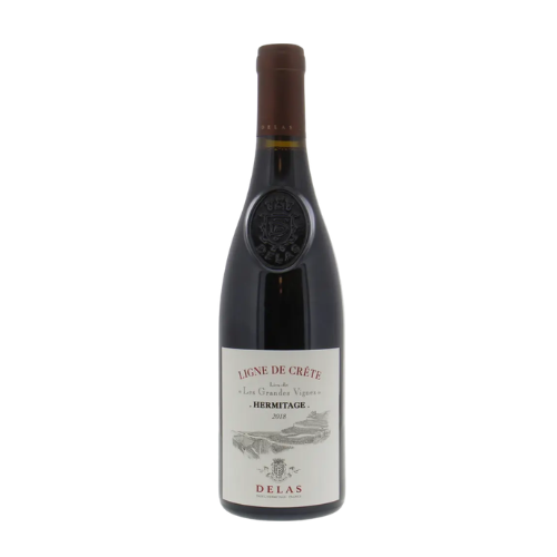 Delas Hermitage Les Grandes Vignes 2018 red wine magnum 1.5L in white background