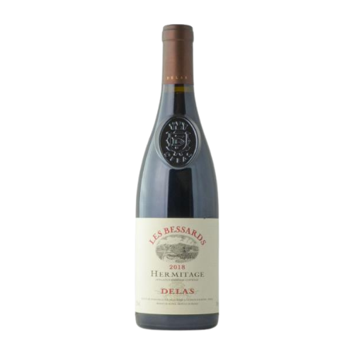 Delas Hermitage Les Bessards 2018 red wine magnum 1.5L in white background
