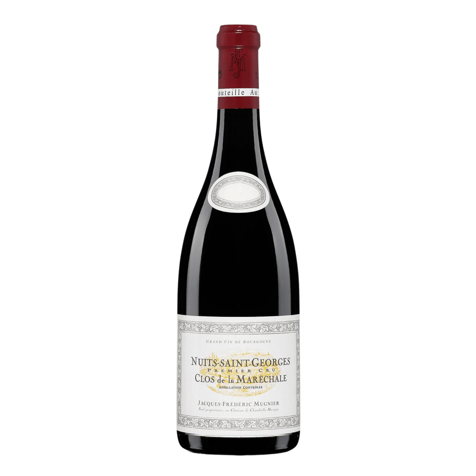 2019 Domaine Jacques-Frédéric Mugnier Nuits-Saint-Georges 1er Cru “Clos de la Maréchale”
Alt text: Domaine Jacques-Frédéric Mugnier Nuits-Saint-Georges Premier Cru Clos de la Maréchale 2019 red wine bottle on a white background