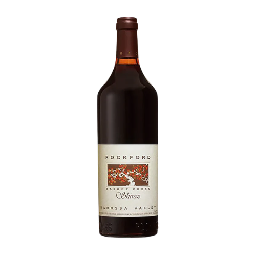 2019 Rockford Basket Press wine bottle on a white background