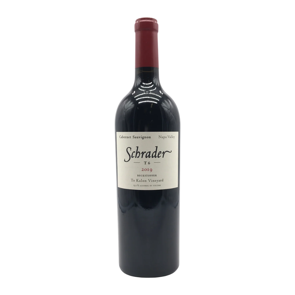 2019 Schrader T6 Cabernet Sauvignon in a white background