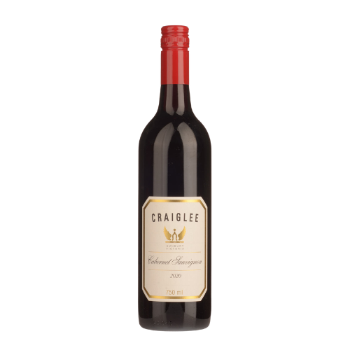 2020 Craiglee Cabernet Sauvignon in a white background