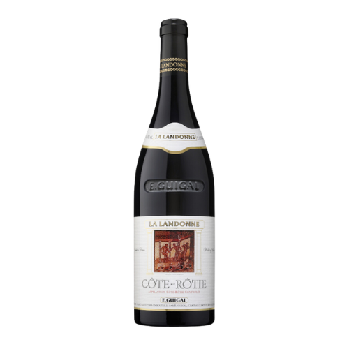 2020 E. Guigal La Landonne wine bottle on a white background